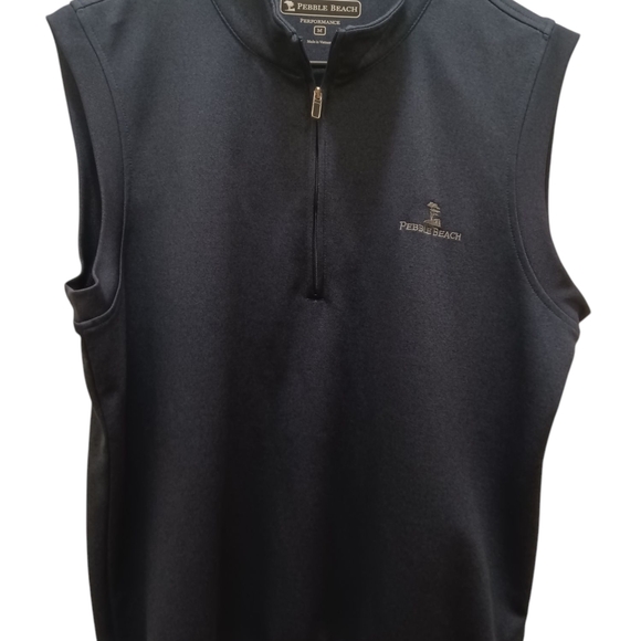 Pebble Beach Heather Gray Men's Performance Sleeveless Vest Medium - Picture 1 of 7